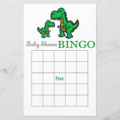Dinosaur baby shower bingo card, Dinosaur bingo (Voorkant)