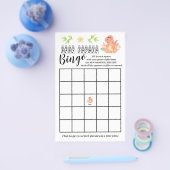 Dinosaur Baby shower Bingo Game Kaart (Enkel)
