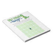 Dinosaur Baby shower Bingo Kaart Notitieblok (Schuin)