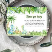 Dinosaur Baby shower Boeken voor baby Informatiekaartje