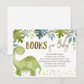 Dinosaur Baby shower Boeken voor Baby Kaart (Voorkant / Achterkant)