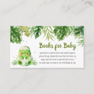 Dinosaur Baby shower Books for Baby Informatiekaartje
