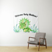 Dinosaur Baby shower Boy Backdrop Wandkleed (In Situ (horizontaal))