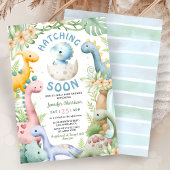 Dinosaur Baby Shower Boy Blue Dino  Kaart