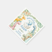 Dinosaur Baby Shower Boy Blue Dino Paper Napkin Servet (Hoek)