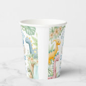 Dinosaur Baby Shower Boy Blue Dino Papieren Bekers (Rechts)