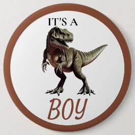 Dinosaur Baby shower Boy Button