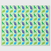 Dinosaur Baby shower Cadeaupapier (Vlak)