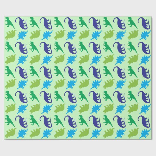 Dinosaur Baby shower Cadeaupapier (Vlak)