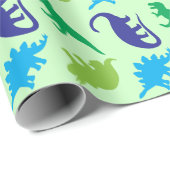 Dinosaur Baby shower Cadeaupapier (Rol Hoek)