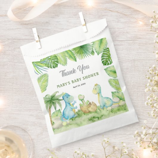 Dinosaur Baby shower Dank u Bedankzakje (Geknipt)