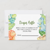 Dinosaur Baby shower Diaper Raffle (Voorkant)