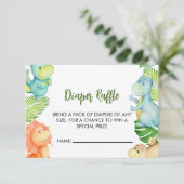 Dinosaur Baby shower Diaper Raffle (Staand voorkant)