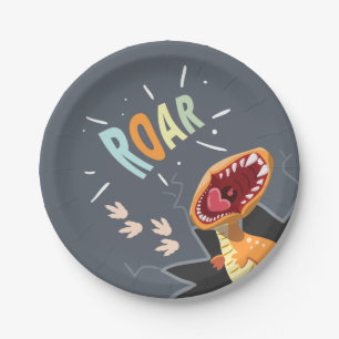 Dinosaur Baby shower Dino Paper Borden Boy Papieren Bordje