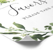 Dinosaur Baby shower Favors Sign Poster (Hoek)