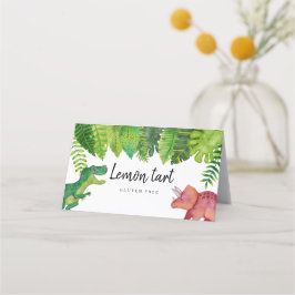 Dinosaur Baby shower Food Tent Place Card Plaatskaartje