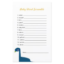 Dinosaur Baby shower Game Word Scramble