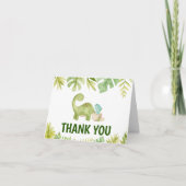 Dinosaur Baby shower Hartelijk dank Bedankkaart (Voorkant)