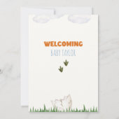 DINOSAUR Baby shower Invitation, Dino Baby shower Kaart (Achterkant)