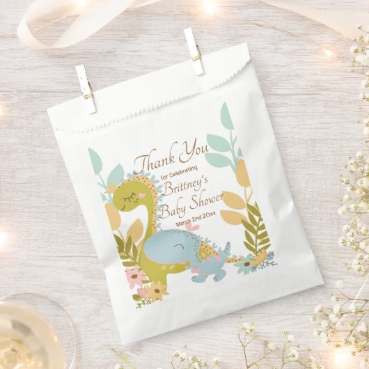 Dinosaur Baby shower Invitation, Gender Neutral Bedankzakje (Geknipt)