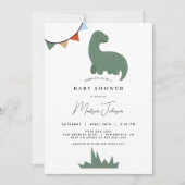 Dinosaur Baby shower Invitation Kaart (Voorkant)