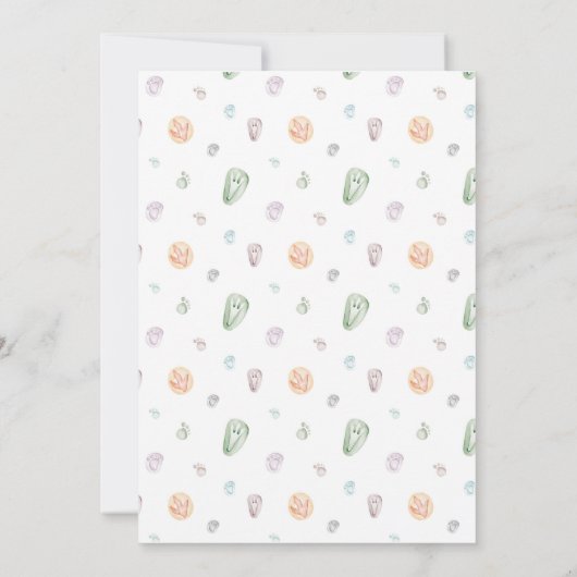 Dinosaur Baby shower Invitation Kaart (Achterkant)