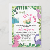 Dinosaur Baby shower Invitation Kaart (Voorkant)