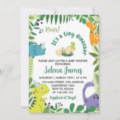 Dinosaur Baby shower Invitation Kaart (Voorkant)