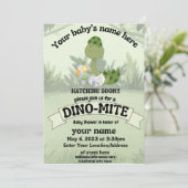 Dinosaur Baby shower Invitation Kaart (Staand voorkant)
