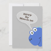 Dinosaur Baby shower Invitation Kaart (Achterkant)