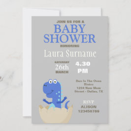 Dinosaur Baby shower Invitation Kaart