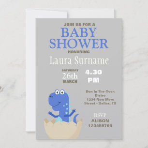 Dinosaur Baby shower Invitation Kaart