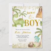 Dinosaur Baby shower Invitation Kaart (Voorkant)