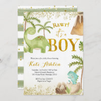 Dinosaur Baby shower Invitation