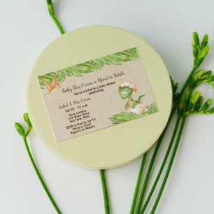 Dinosaur Baby shower Invitation Kaart