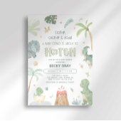 Dinosaur Baby shower Invitation Kaart