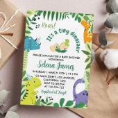 Dinosaur Baby shower Invitation Kaart