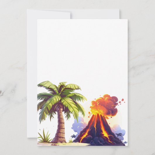 Dinosaur Baby shower Invitation Kaart (Achterkant)