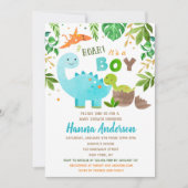 Dinosaur Baby Shower Invitations Baby Boy Dino Kaart (Voorkant)
