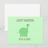 Dinosaur Baby shower is een jongen Aankondiging (Voorkant / Achterkant)