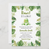 Dinosaur Baby shower Kaart (Voorkant)