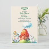 Dinosaur Baby shower Kaart (Staand voorkant)