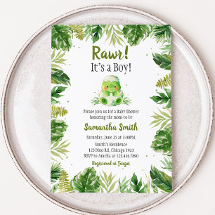 Dinosaur Baby shower Kaart