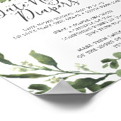 Dinosaur Baby shower Late Night Diapers Sign Poster (Hoek)