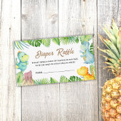 Dinosaur Baby shower Luier Raffle Insert Kaart