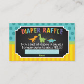 Dinosaur Baby shower Luier Raffle Kaart (Voorkant)