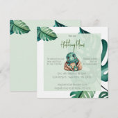 Dinosaur baby shower neutrale uitnodiging (Voorkant / Achterkant)