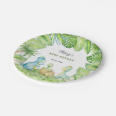 Dinosaur Baby shower Papieren Bordje (Gekanteld)