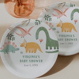 Dinosaur Baby shower Papieren Bordje