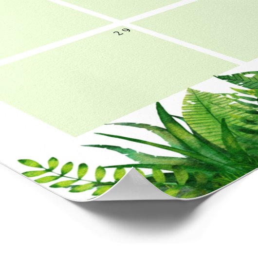 Dinosaur Baby shower Raad Vervaldatum Poster (Hoek)